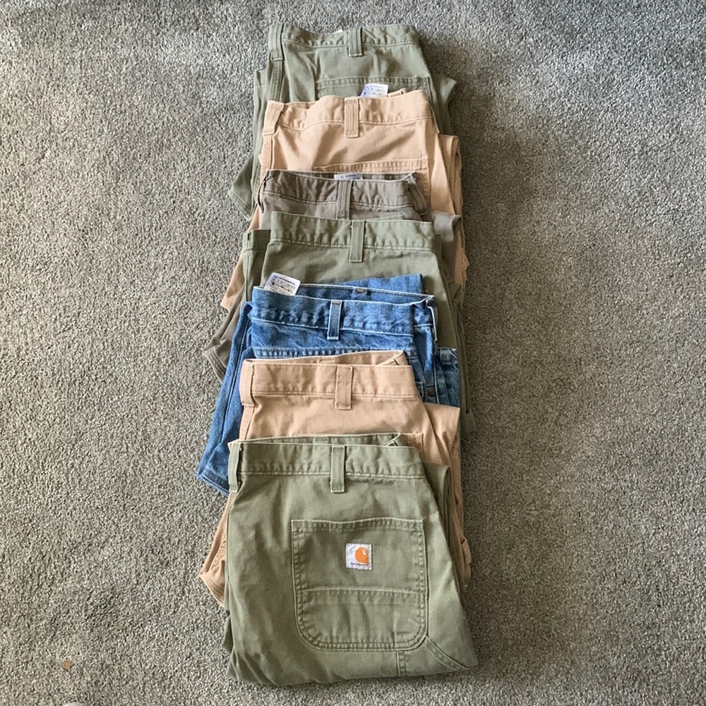 Bundle! Carhartt Relaxed Fit Work Pants! 7 pairs all 38x30